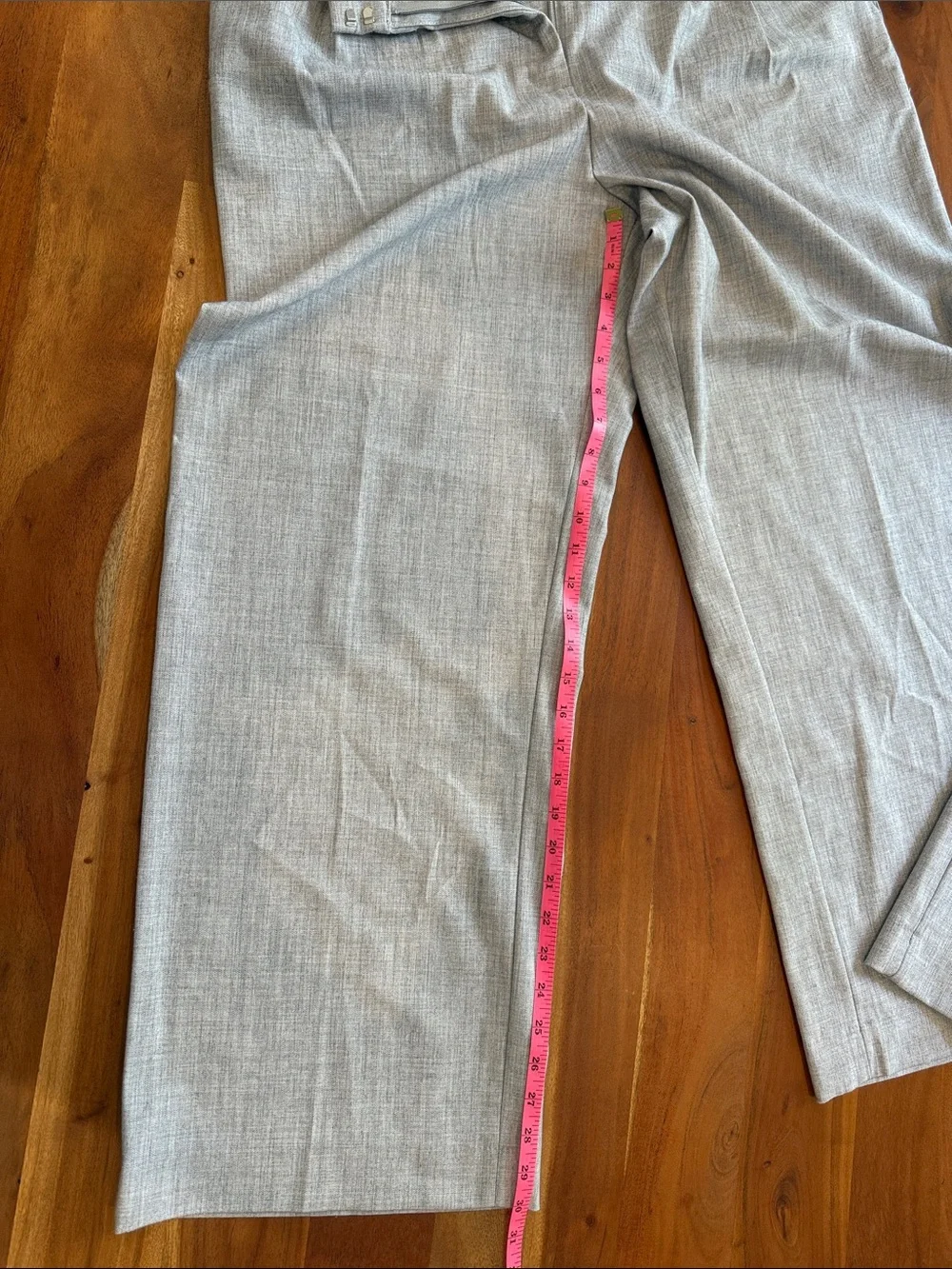 NWT Abercrombie & Fitch A&F Sloane Tailored Wide Leg Pant in Grey - Picture 6 of 7